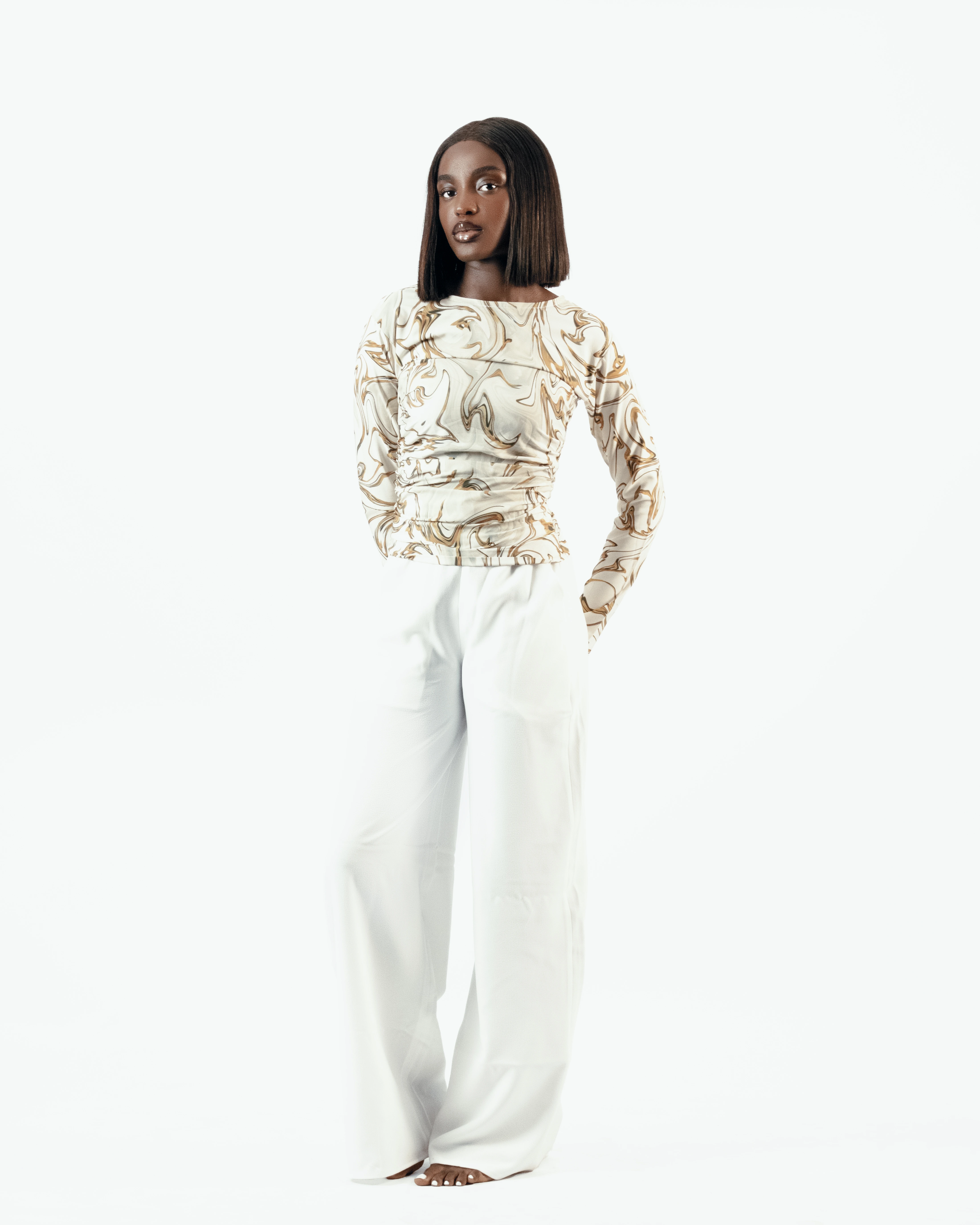 Dyed Compass Top and Pants Set